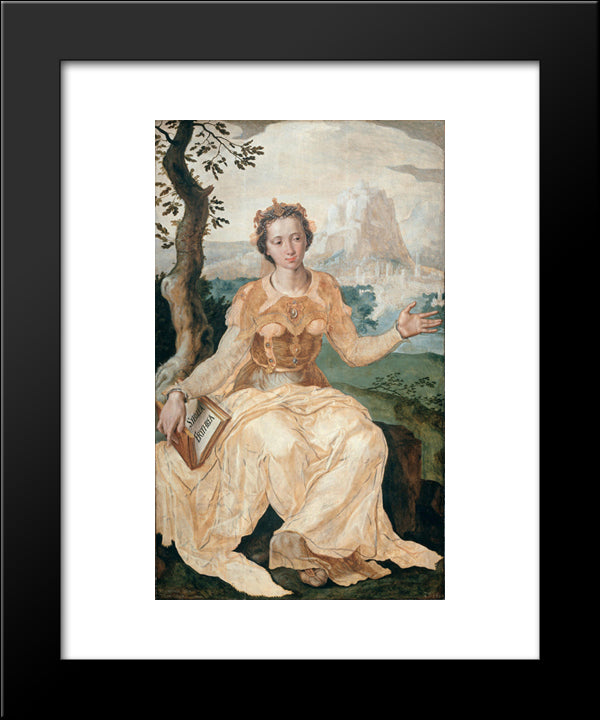 The Erythraean Sibyl 20x24 Black Modern Wood Framed Art Print Poster by van Heemskerck, Maerten