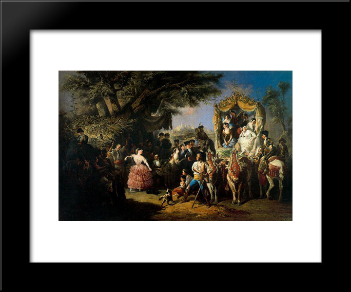 La Feria De Santiponce 20x24 Black Modern Wood Framed Art Print Poster by Rodriguez de Guzman, Manuel