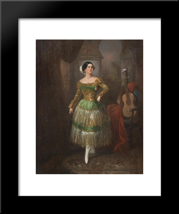 Lady Of Sevilla 20x24 Black Modern Wood Framed Art Print Poster by Rodriguez de Guzman, Manuel