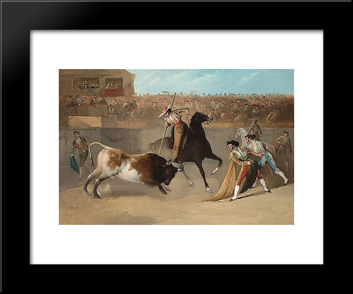 The Picador 20x24 Black Modern Wood Framed Art Print Poster by Rodriguez de Guzman, Manuel