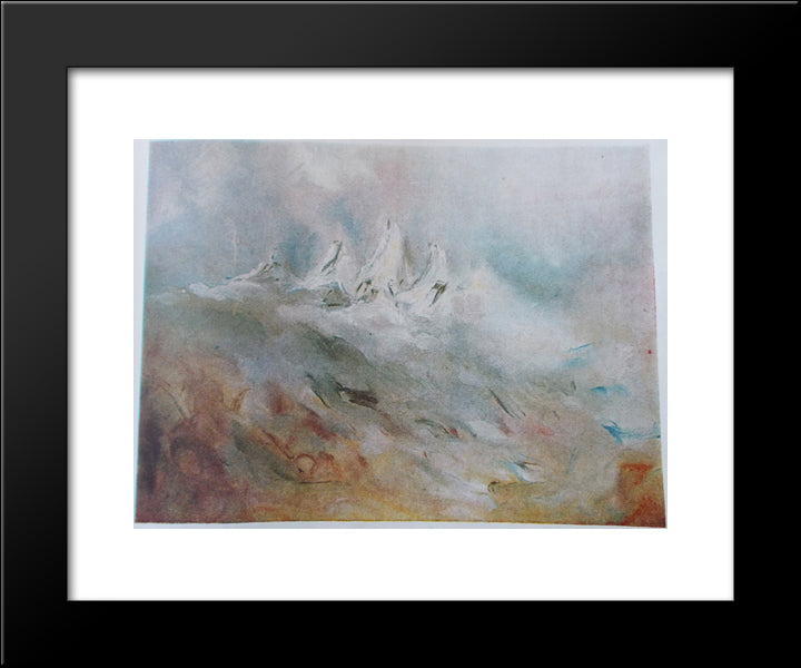 Among The Muddy Volcanoes 20x24 Black Modern Wood Framed Art Print Poster by Sterian, Margareta