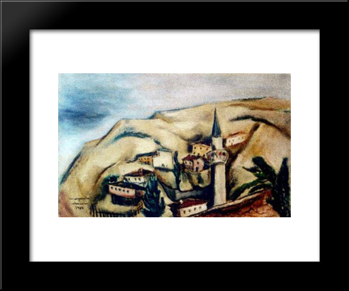 Balcic 20x24 Black Modern Wood Framed Art Print Poster by Sterian, Margareta
