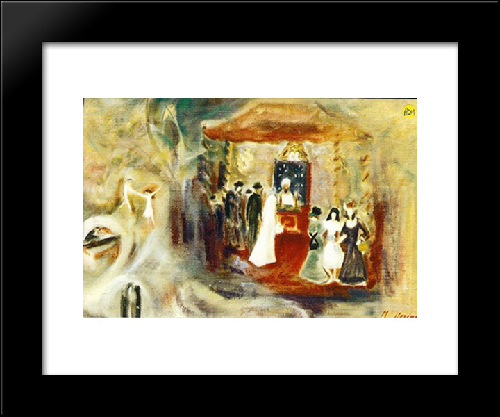 Jewish Wedding 20x24 Black Modern Wood Framed Art Print Poster by Sterian, Margareta