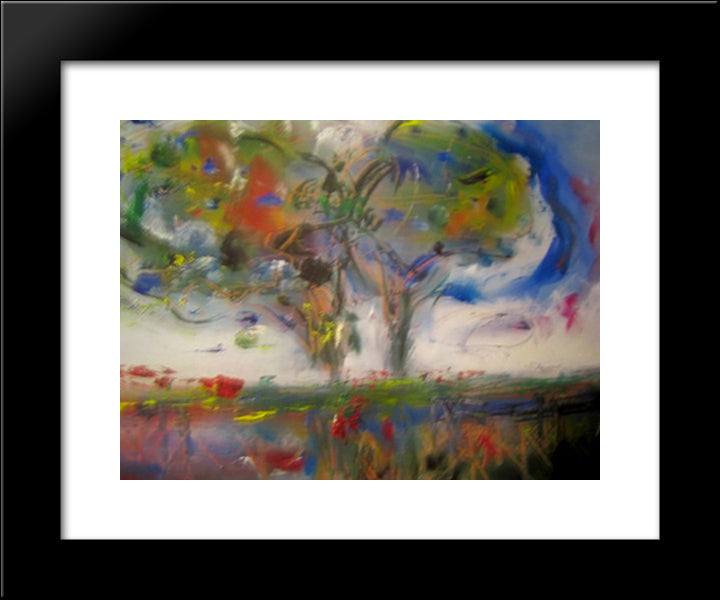 Landscape With Water 20x24 Black Modern Wood Framed Art Print Poster by Sterian, Margareta