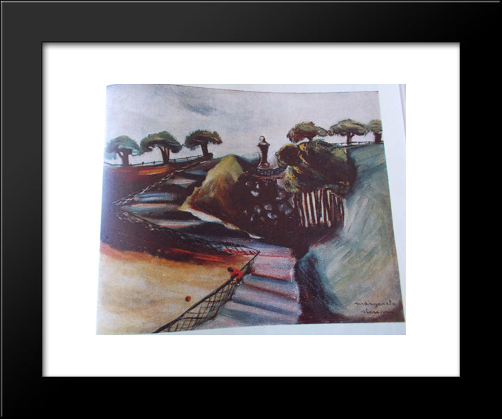 Park Descending Towards Harlem, New York 20x24 Black Modern Wood Framed Art Print Poster by Sterian, Margareta