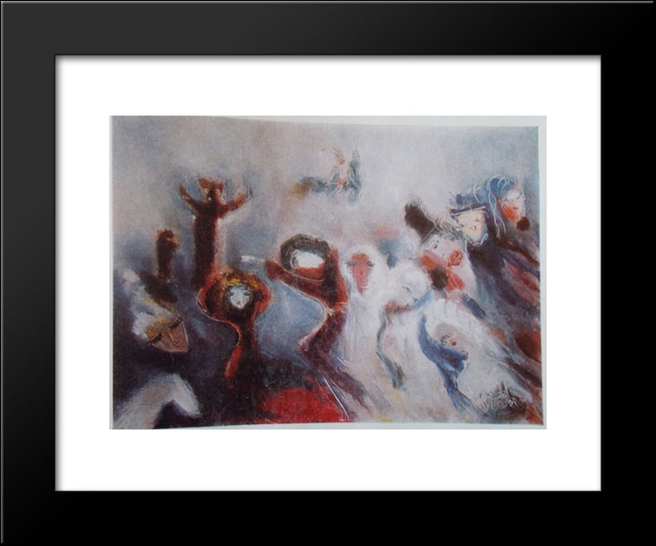 The Alarm 20x24 Black Modern Wood Framed Art Print Poster by Sterian, Margareta