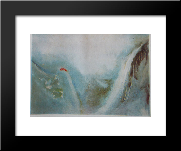 The Red Car 20x24 Black Modern Wood Framed Art Print Poster by Sterian, Margareta
