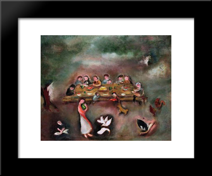 Wedding In The Backyard 20x24 Black Modern Wood Framed Art Print Poster by Sterian, Margareta
