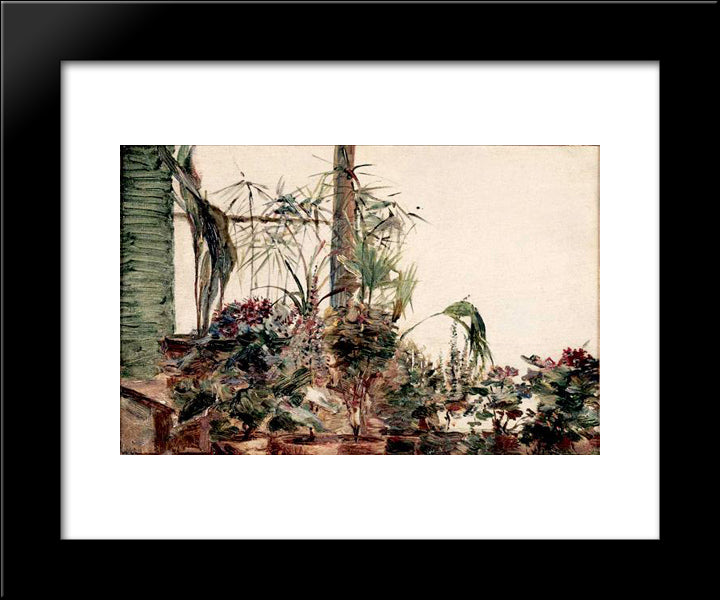 Pots De Fleurs A Sevres 20x24 Black Modern Wood Framed Art Print Poster by Bracquemond, Marie