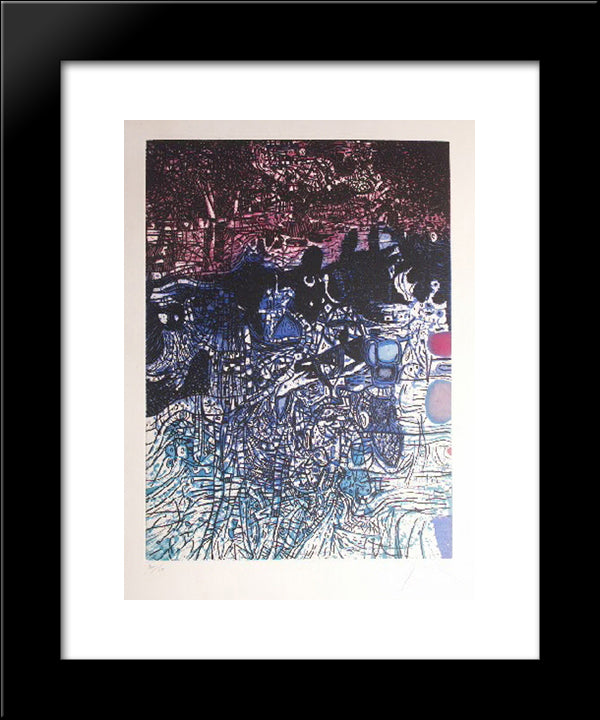 La Nuit De L'Eau 20x24 Black Modern Wood Framed Art Print Poster by Prassinos, Mario