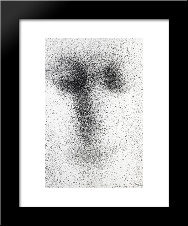 Suaire 20x24 Black Modern Wood Framed Art Print Poster by Prassinos, Mario