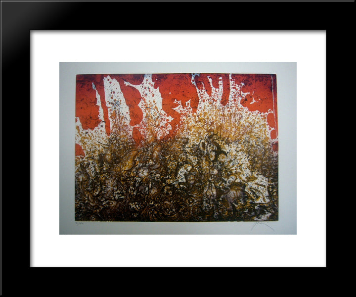 Vagues 20x24 Black Modern Wood Framed Art Print Poster by Prassinos, Mario