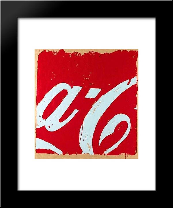 Coca - Cola 20x24 Black Modern Wood Framed Art Print Poster by Schifano, Mario