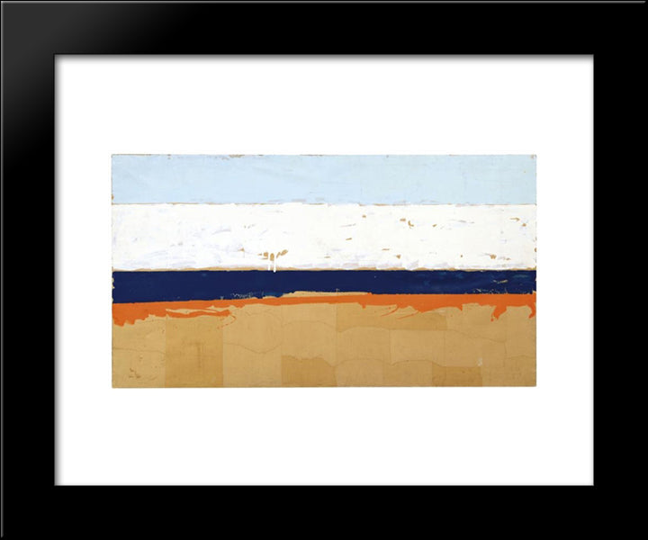 Grande Angolo 20x24 Black Modern Wood Framed Art Print Poster by Schifano, Mario
