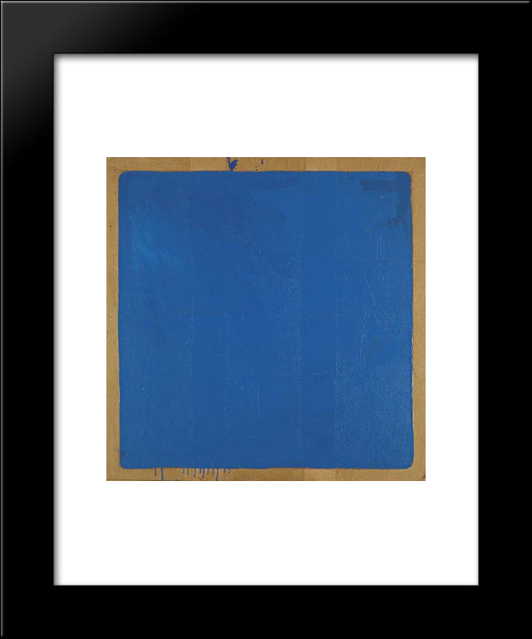 Monocromo Blu 20x24 Black Modern Wood Framed Art Print Poster by Schifano, Mario