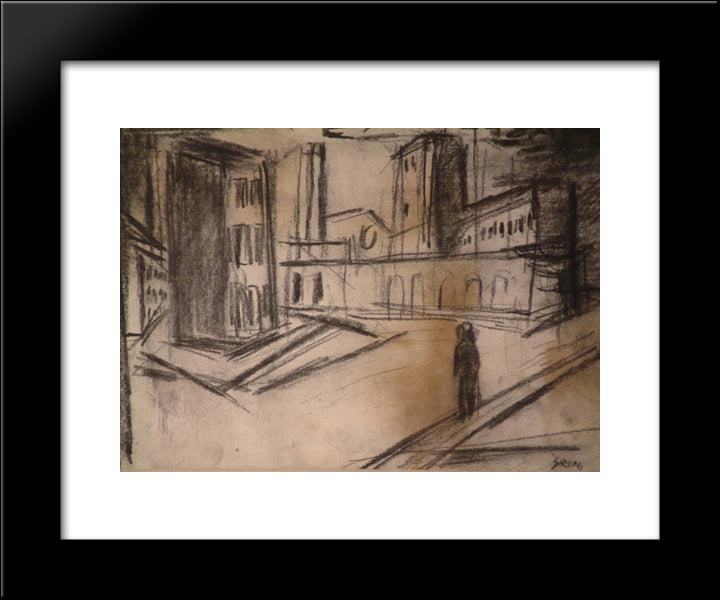 Not Identified 20x24 Black Modern Wood Framed Art Print Poster by Sironi, Mario