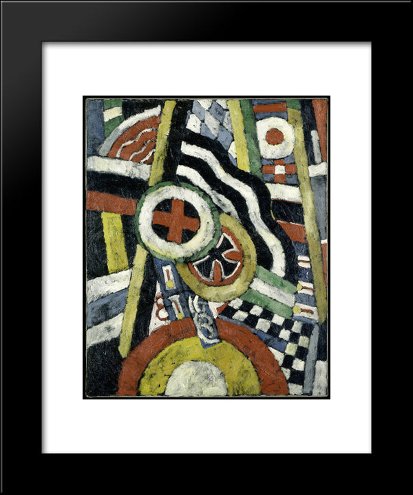 Painting, Number 5 20x24 Black Modern Wood Framed Art Print Poster by Hartley, Marsden