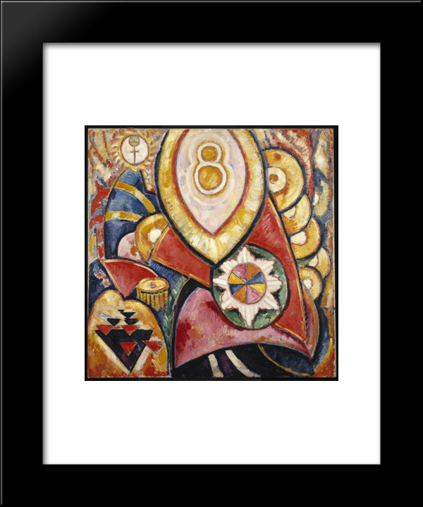 Painting No. 48 20x24 Black Modern Wood Framed Art Print Poster by Hartley, Marsden