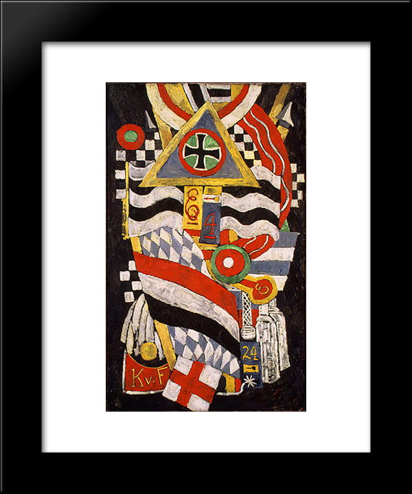 Portrait Of A German Officer 20x24 Black Modern Wood Framed Art Print Poster by Hartley, Marsden