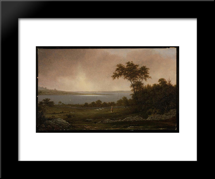 Rhode Island Landscape 20x24 Black Modern Wood Framed Art Print Poster by Heade, Martin Johnson