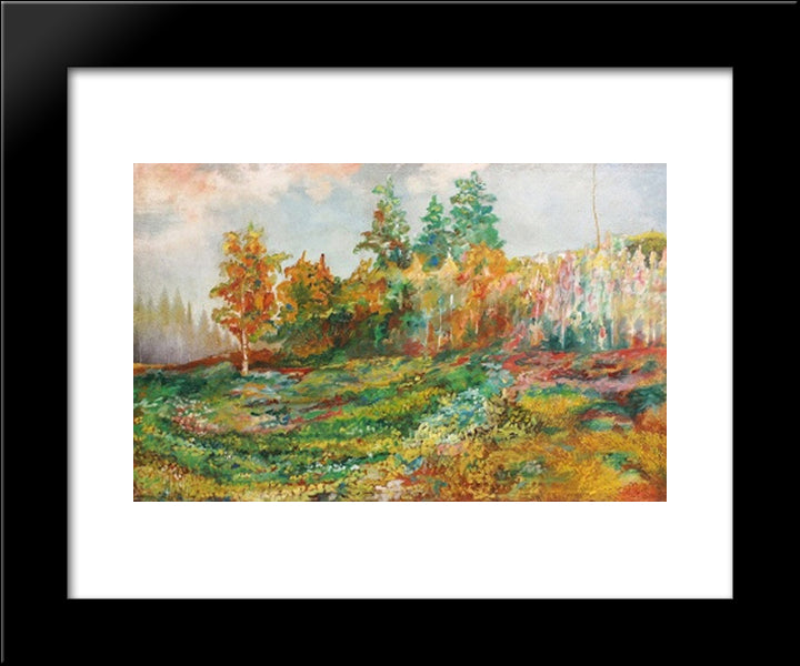 Anticipation Of The Fall 20x24 Black Modern Wood Framed Art Print Poster by Saryan, Martiros