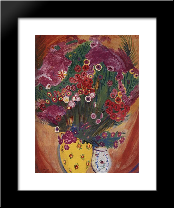Flowers Of Asia 20x24 Black Modern Wood Framed Art Print Poster by Saryan, Martiros