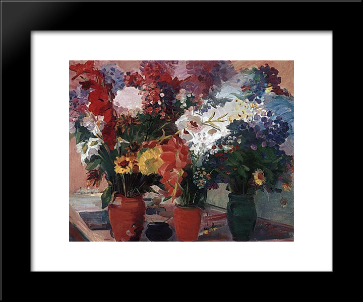 Flowers Of Stepanavan 20x24 Black Modern Wood Framed Art Print Poster by Saryan, Martiros