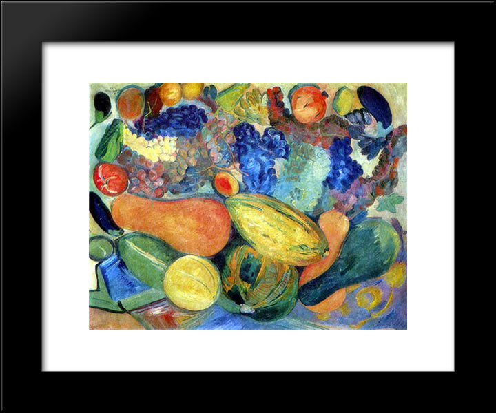 Fruits And Vegetables 20x24 Black Modern Wood Framed Art Print Poster by Saryan, Martiros