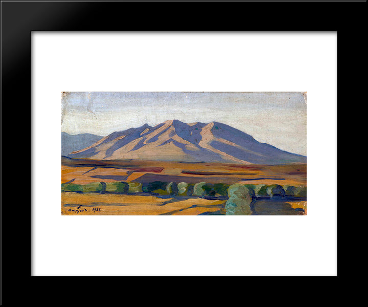 Kara - Dag Mountain 20x24 Black Modern Wood Framed Art Print Poster by Saryan, Martiros