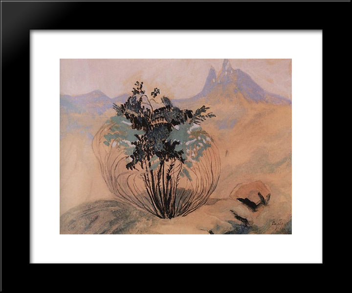 Landscape. Mount Aragats. 20x24 Black Modern Wood Framed Art Print Poster by Saryan, Martiros
