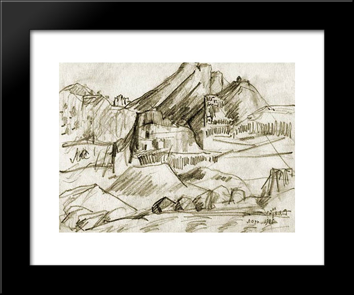 Lori 20x24 Black Modern Wood Framed Art Print Poster by Saryan, Martiros