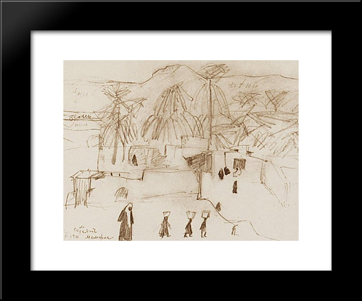Memphis 20x24 Black Modern Wood Framed Art Print Poster by Saryan, Martiros