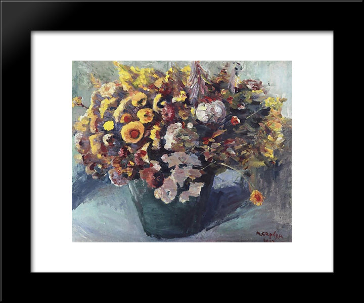 Mountain Flowers 20x24 Black Modern Wood Framed Art Print Poster by Saryan, Martiros