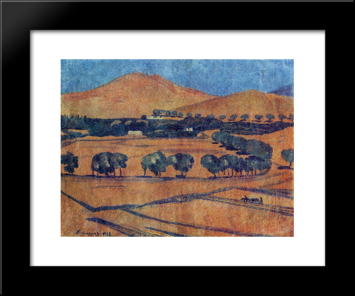 On The Mountain Slopes 20x24 Black Modern Wood Framed Art Print Poster by Saryan, Martiros