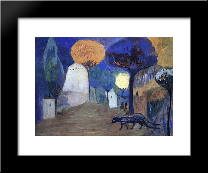 Panthers 20x24 Black Modern Wood Framed Art Print Poster by Saryan, Martiros