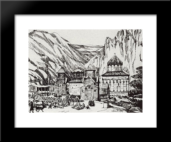 Pilgrimage 20x24 Black Modern Wood Framed Art Print Poster by Saryan, Martiros