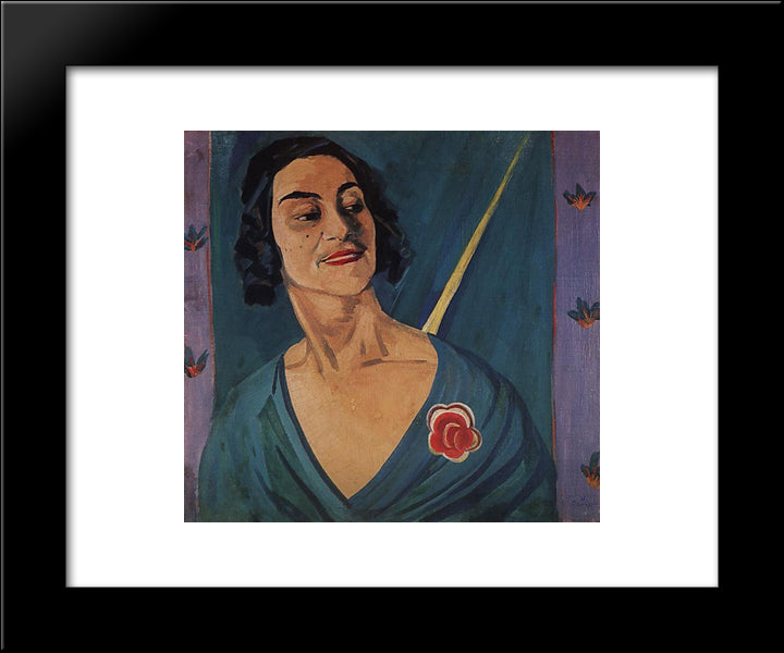 Portrait Of Actress Anna Humashyan 20x24 Black Modern Wood Framed Art Print Poster by Saryan, Martiros