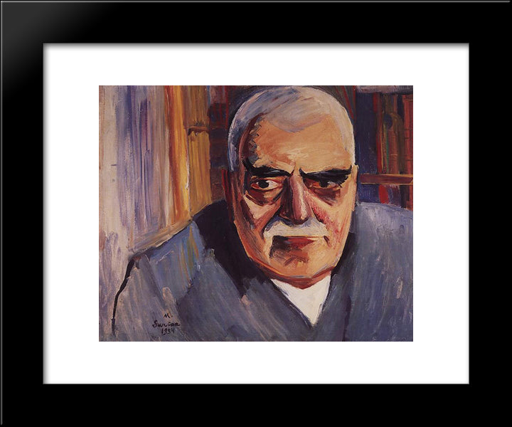 Portrait Of Architect Toros Toramanian 20x24 Black Modern Wood Framed Art Print Poster by Saryan, Martiros
