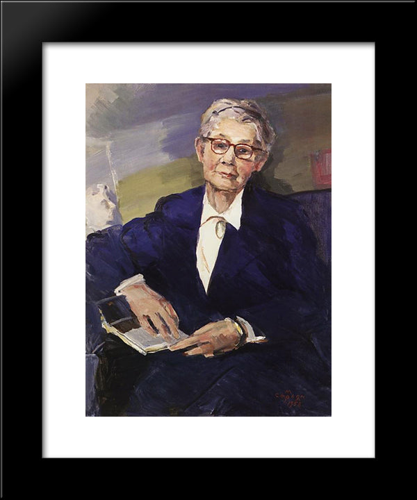 Portrait Of Art Critic Lydia Durnovo 20x24 Black Modern Wood Framed Art Print Poster by Saryan, Martiros