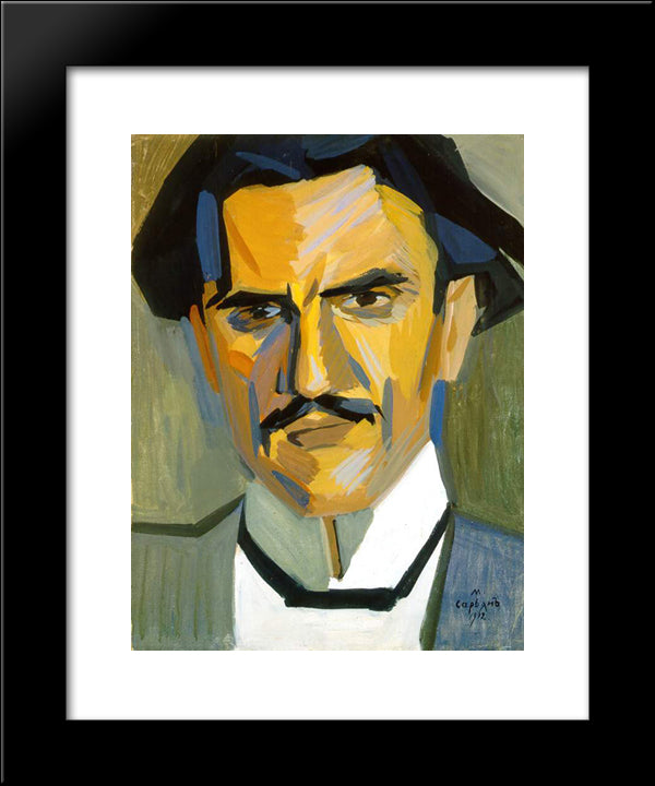 Portrait Of Critic Garegin Levonian 20x24 Black Modern Wood Framed Art Print Poster by Saryan, Martiros