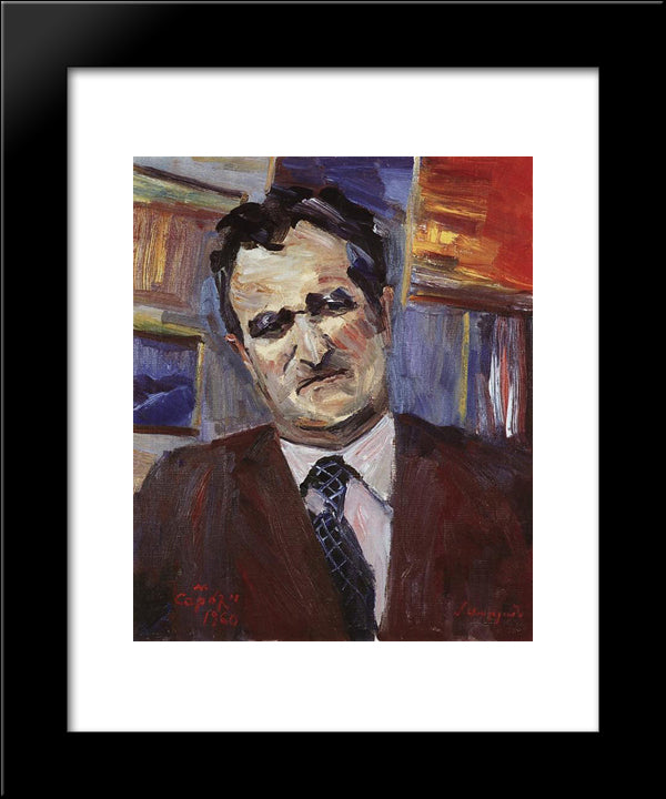 Portrait Of Mathematics Artashes Shahinyan 20x24 Black Modern Wood Framed Art Print Poster by Saryan, Martiros