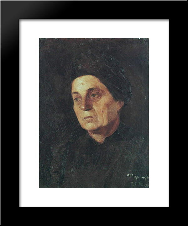 Portrait Of Mother 20x24 Black Modern Wood Framed Art Print Poster by Saryan, Martiros