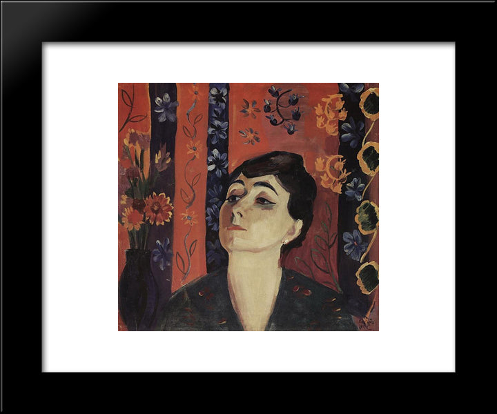 Portrait Of Nina Komurdzhyan 20x24 Black Modern Wood Framed Art Print Poster by Saryan, Martiros