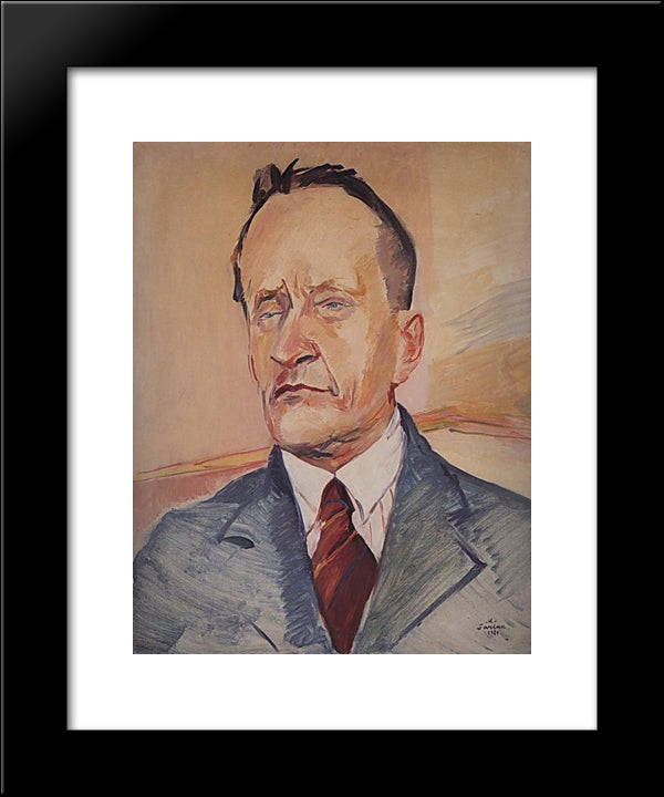 Portrait Of The Pianist Konstantin Igumnov 20x24 Black Modern Wood Framed Art Print Poster by Saryan, Martiros