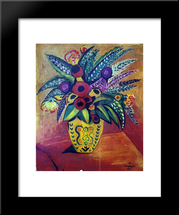 Still Life 20x24 Black Modern Wood Framed Art Print Poster by Saryan, Martiros