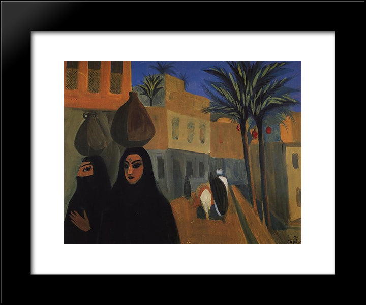 Street In Cairo 20x24 Black Modern Wood Framed Art Print Poster by Saryan, Martiros