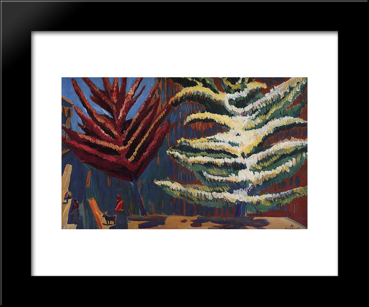 Trees In Blossom 20x24 Black Modern Wood Framed Art Print Poster by Saryan, Martiros
