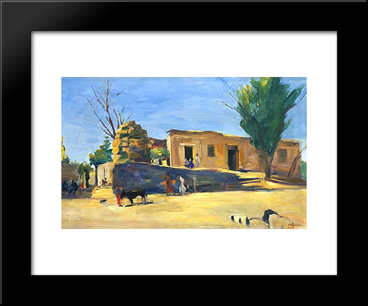 Village Ashnak 20x24 Black Modern Wood Framed Art Print Poster by Saryan, Martiros