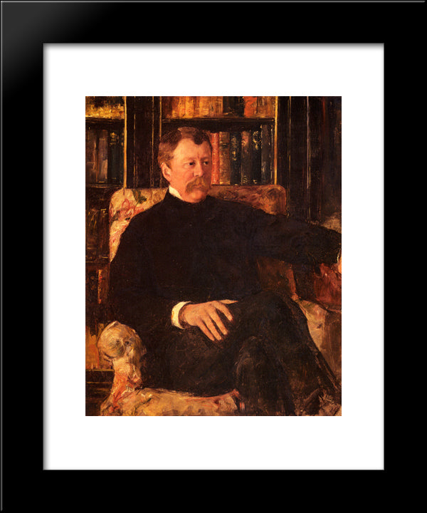 Portrait Of Alexander Cassatt 20x24 Black Modern Wood Framed Art Print Poster by Cassatt, Mary