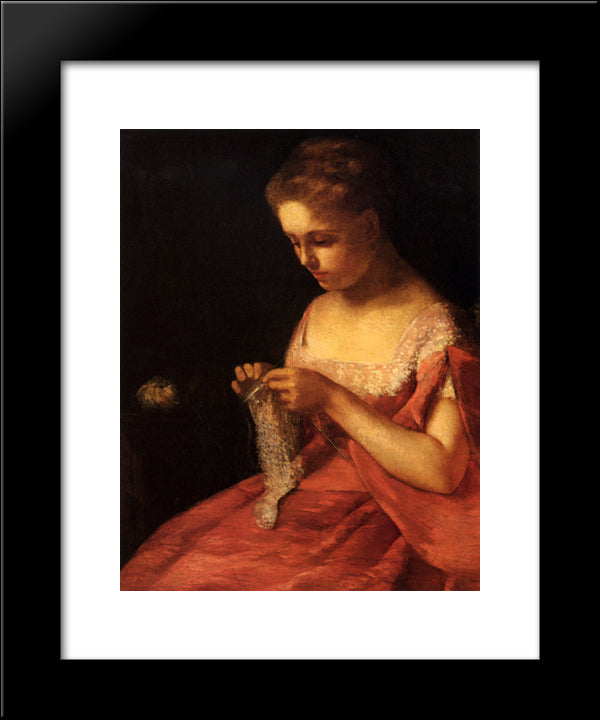 The Young Bride 20x24 Black Modern Wood Framed Art Print Poster by Cassatt, Mary